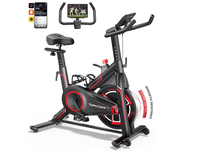 Mejores Bicicletas Spinning Baratas para Ciclismo Indoor en Casa_Toputure Bicicleta Spinning Magnética con APP
