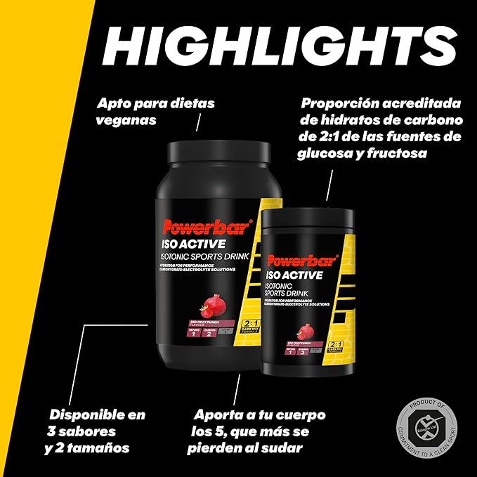 Comprar PowerBar Isoactive Barato Red Fruit 600 g - Bebida Deportiva Isotónica_