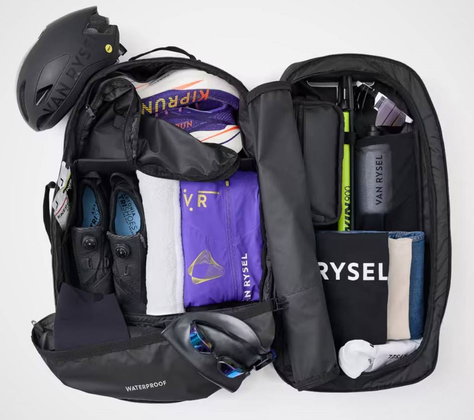 Mochila de Competición Ciclismo Van Rysel negra de 60 L