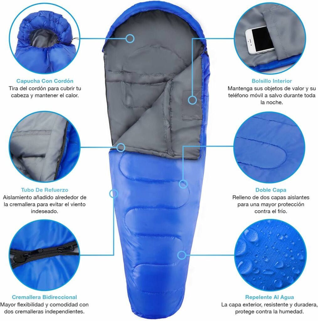 Saco de Dormir Ultraligero Impermeable