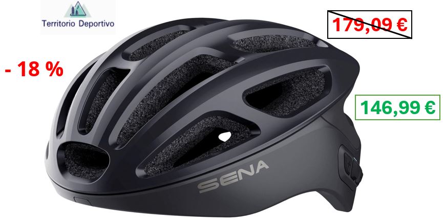 Casco de Ciclismo Inteligente Sena con conexión Bluetooth