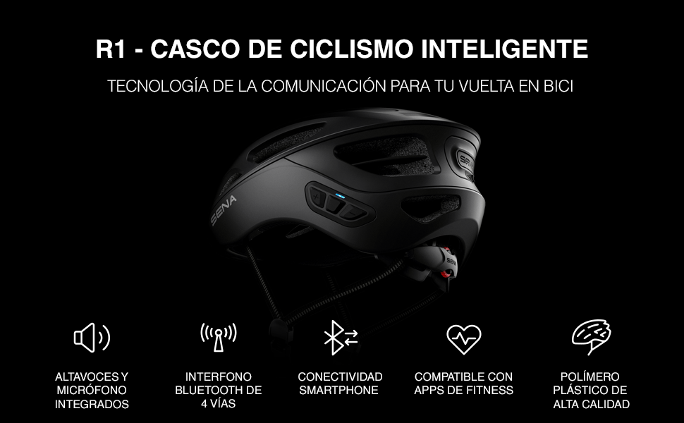 Casco de Ciclismo Inteligente Sena con conexión Bluetooth