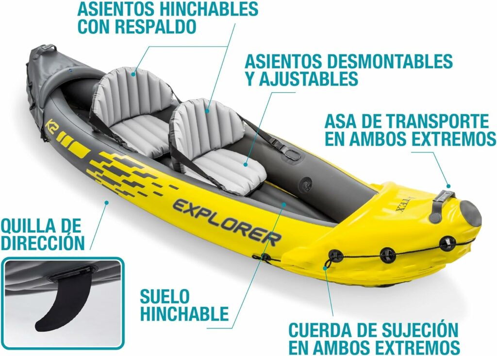 Kayak hinchable para 2 personas para pesca al mejor precio en Territorio Deportivo