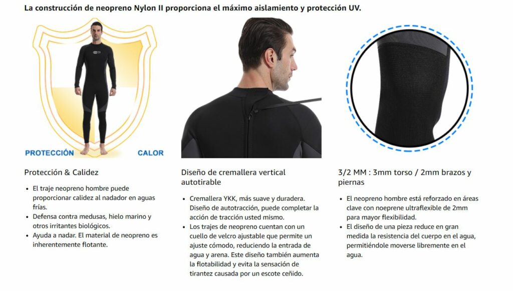 Glimilife Traje de Neopreno para Hombre
