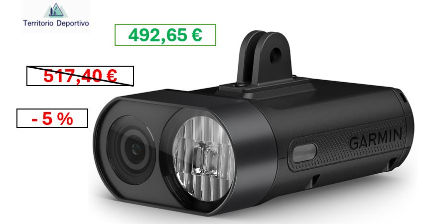 Una de las mejores luces delanteras con cámara para bicicleta GARMIN