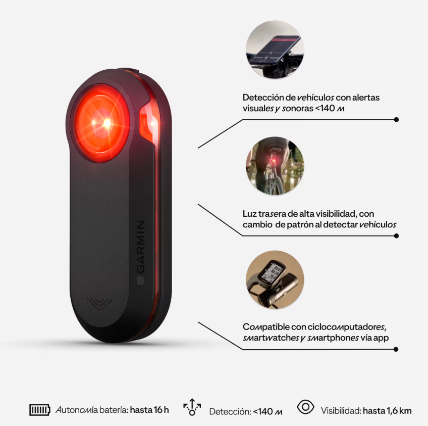 Radar Inteligente y Mejor Luz Trasera para Bici en 2026 Garmin Varia RTL515